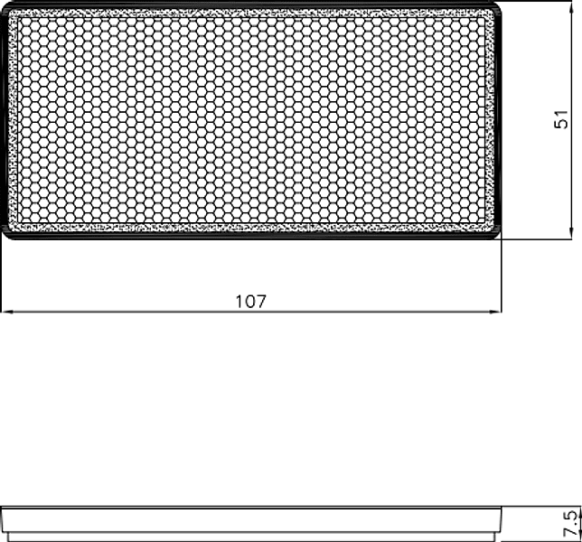 Catarifrangente adesivo rosso 105x48mm confezione da 10 pezzi - 2