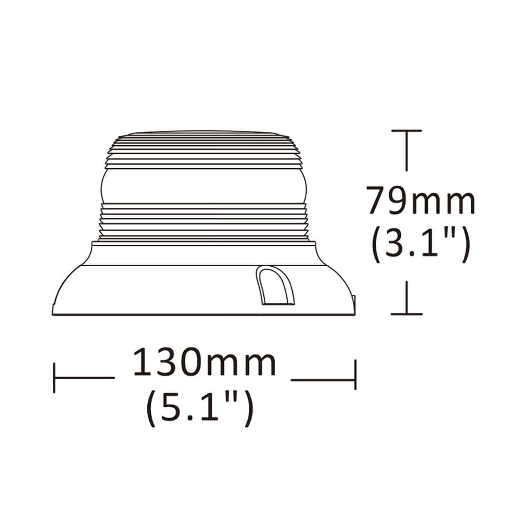 Ama Lampeggiante a led Base piana Arancione - 2