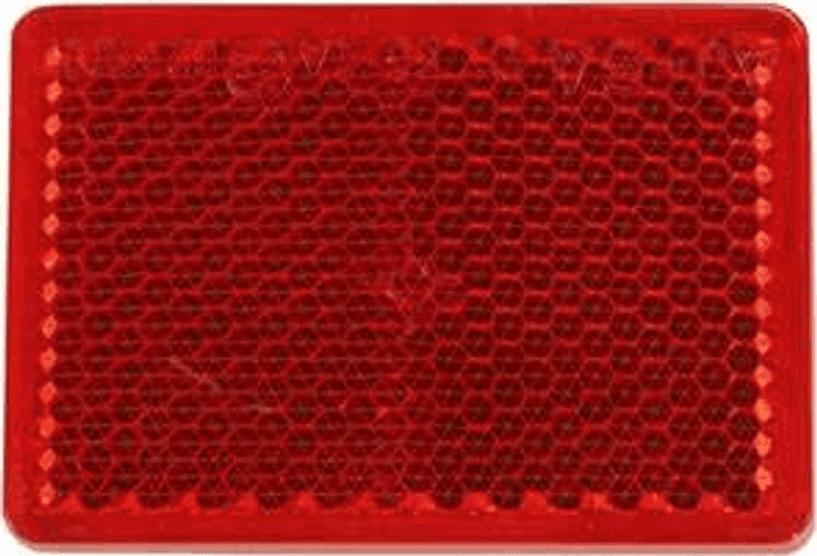 Catarifrangente adesivo rosso 57x39mm confezione da 10 pezzi