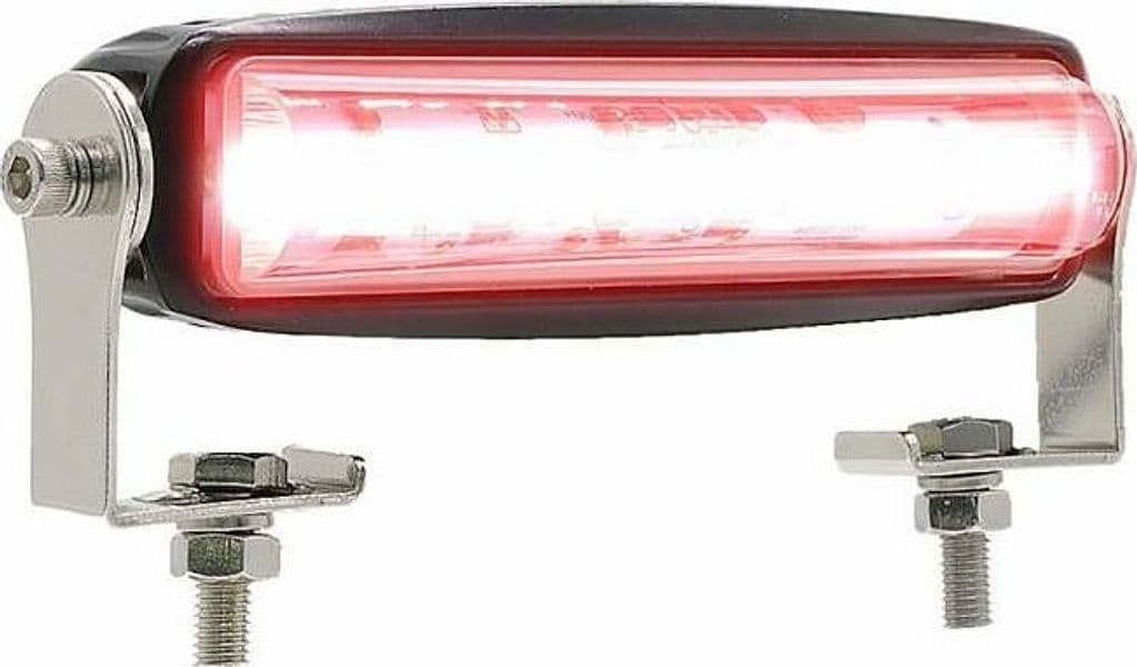 Barra di segnalazione a 6 LED rossa 18W per carrelli elevatori IP67 - 2