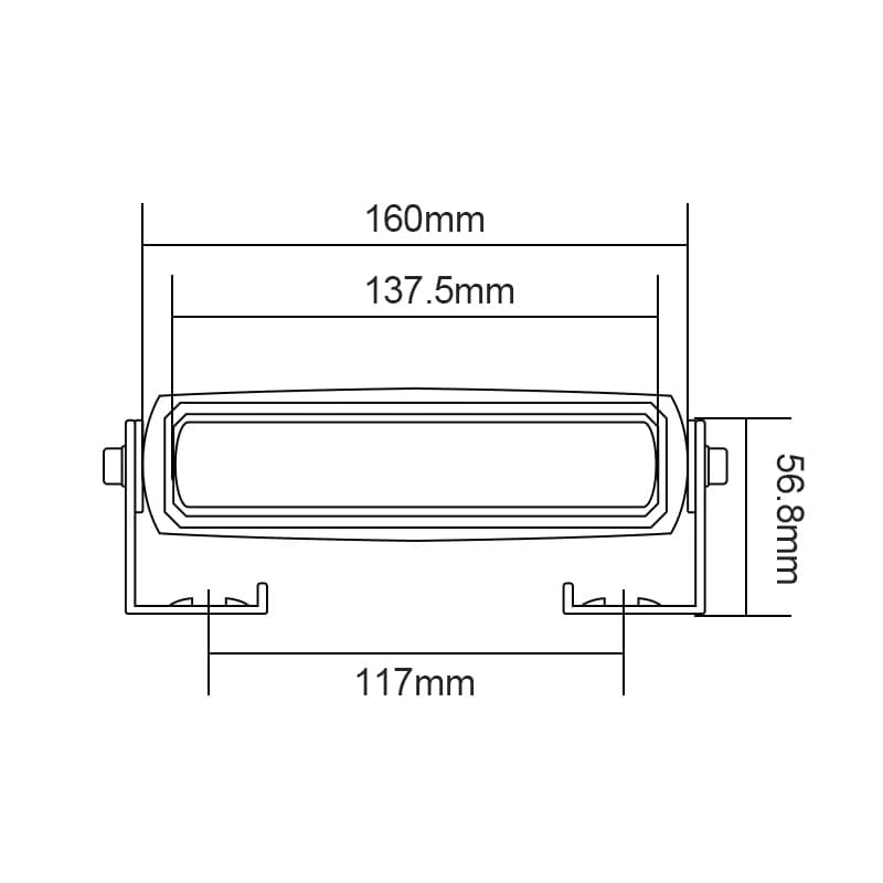 Barra di segnalazione a 6 LED rossa 18W per carrelli elevatori IP67 - 4