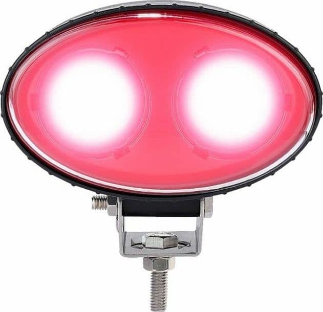 Faro da lavoro ovale 2 LED CREE a lungo raggio rosso 10W IP67