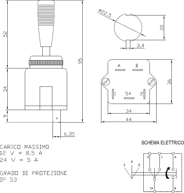 Deviatore frecce 12-24V con lampeggio - 5