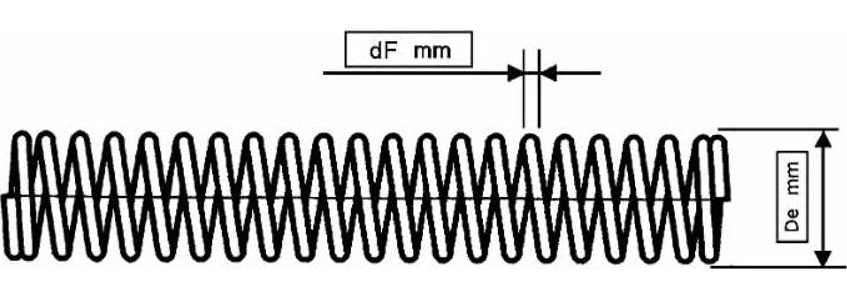 Molla a compressione con Ø filo 1 mm e Ø esterno 8 mm confezione da 5 pezzi - 2