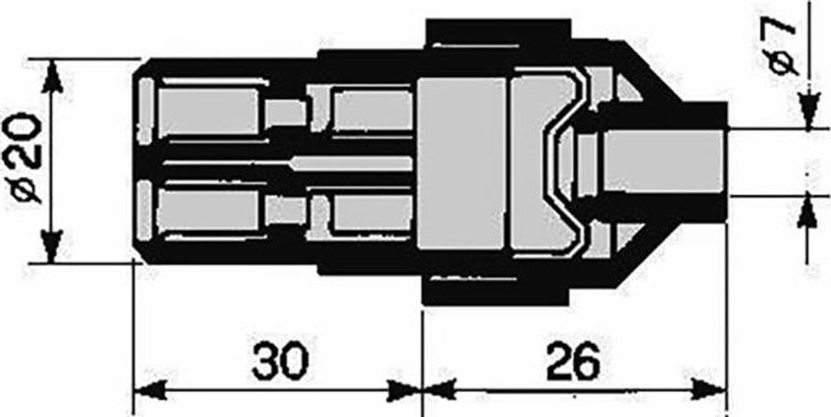 Spina a 2 poli 12/24V - 2
