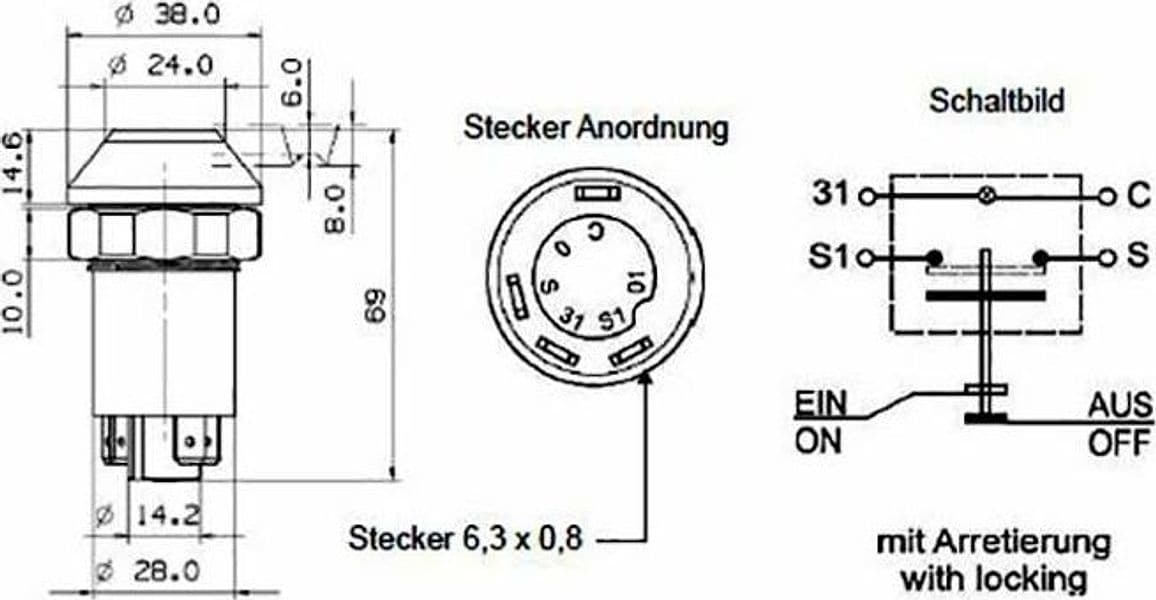 Pulsante Pneutron 12V faro lavoro - 2