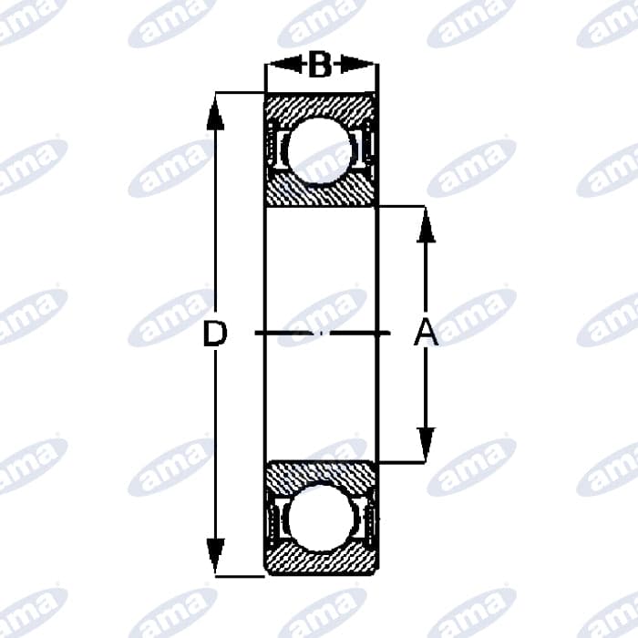 Cuscinetto radiale a sfere SKF 6005 RS C3 - 2