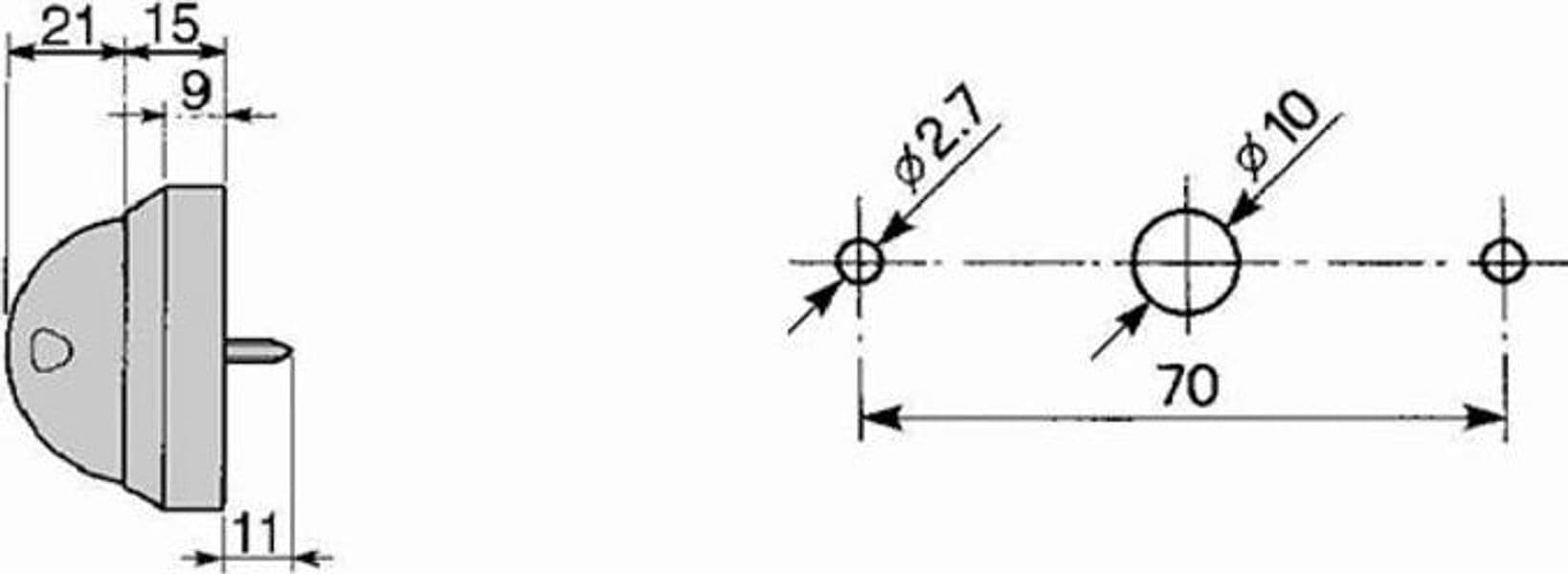 Fanale ingombro dx-sx adattabile a  Cobo 02266000 - 3