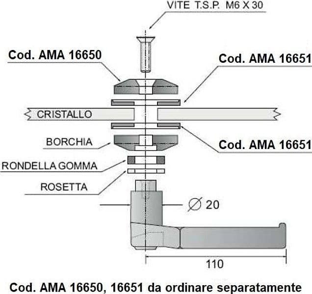 Maniglia trattore universale sinistra chiusura finestrino - 2