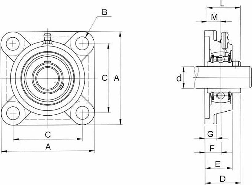 SUPPORTO A FLANGIA UCF 205 SMART - 2