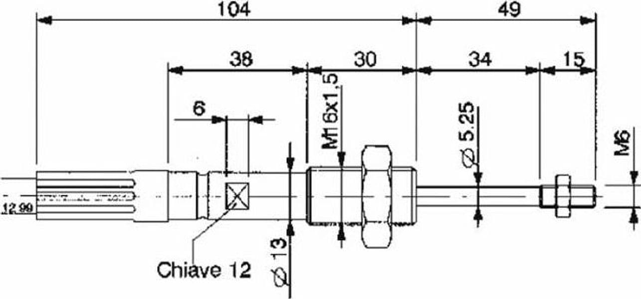 Cavo telecomando lunghezza 1250mm - 3