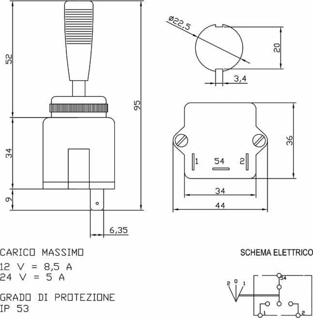 Deviatore frecce 12-24V senza lampeggio - 6
