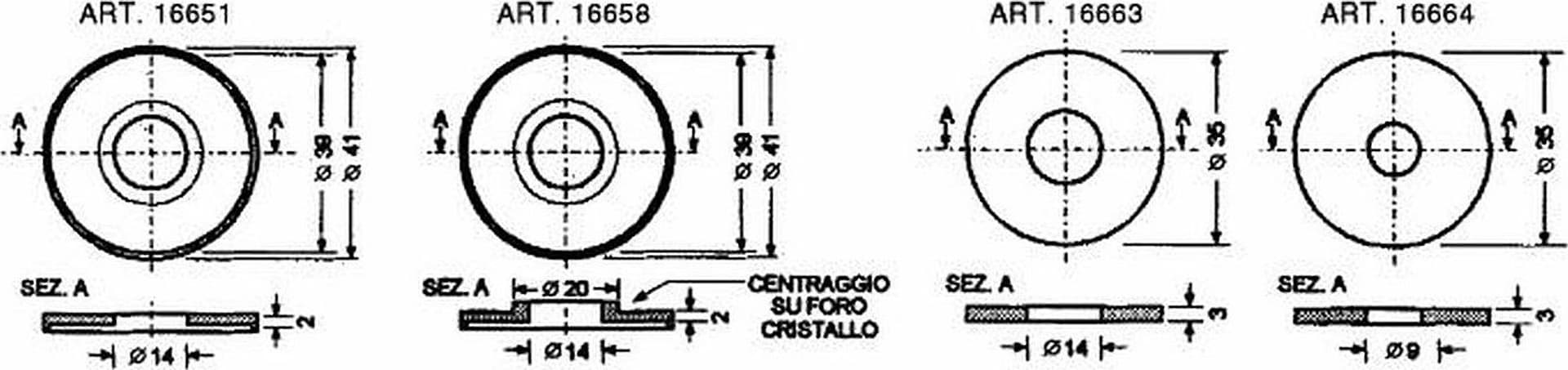 Guarnizione PVC per Vetri Cabina Ø Est 41mm Ø Int 14mm confezione da 10 pezzi - 2