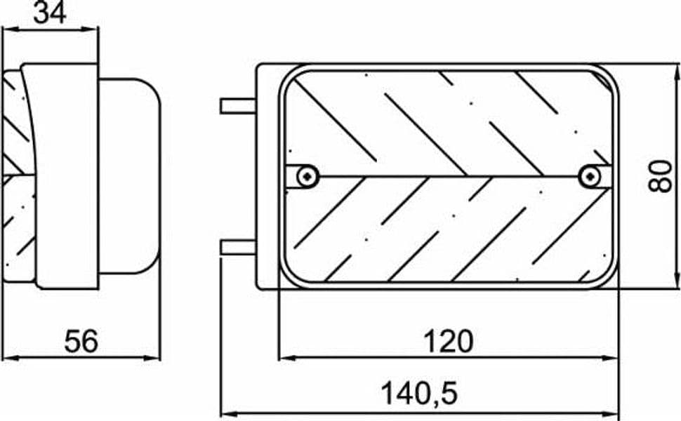 Fanale anteriore sx per trattore dimensioni 120x80mm 12V compatibile CNH e New Holland - 4