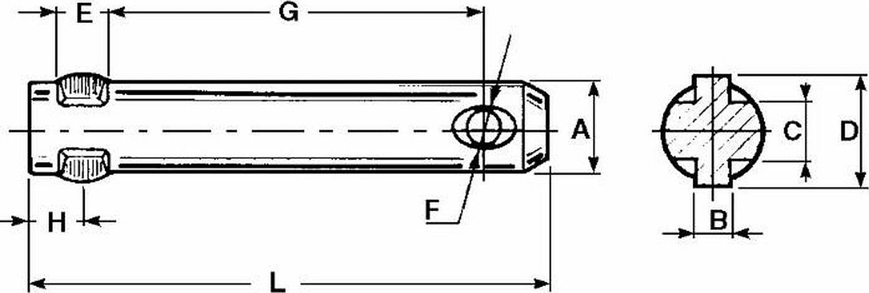 Perno per fresa ø22x130mm adattabile Maschio - 2