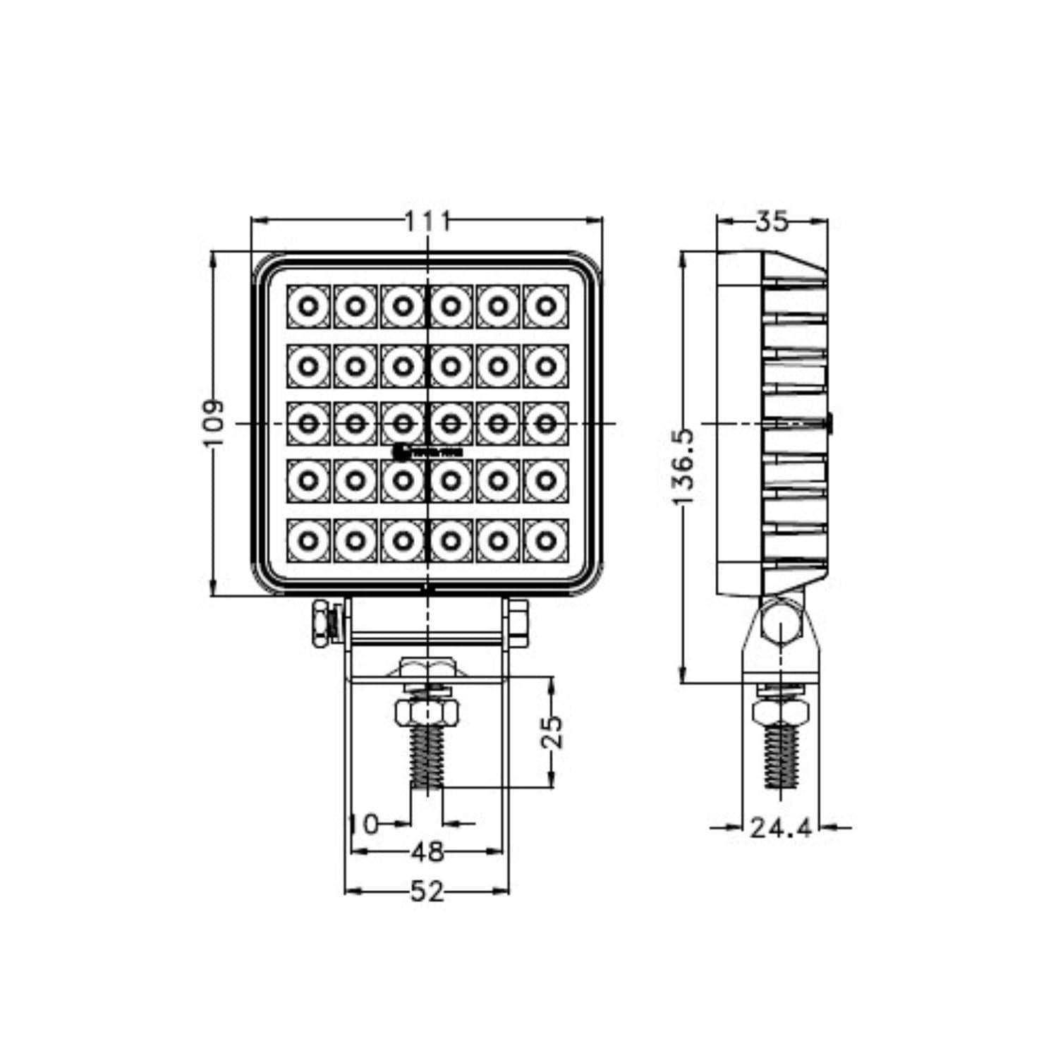 Faro lavoro LED Ama 10-30V 3800 LM - 4