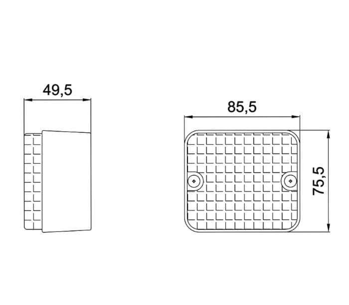 Fanale retromarcia 87x77x51mm confezione da 2 pezzi - 2