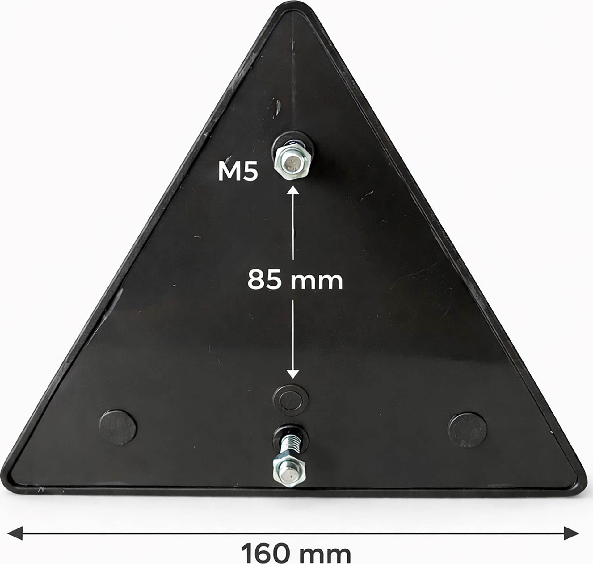 Catarifrangente triangolare rosso con viti M6x16mm confezione da 10 pezzi - 2