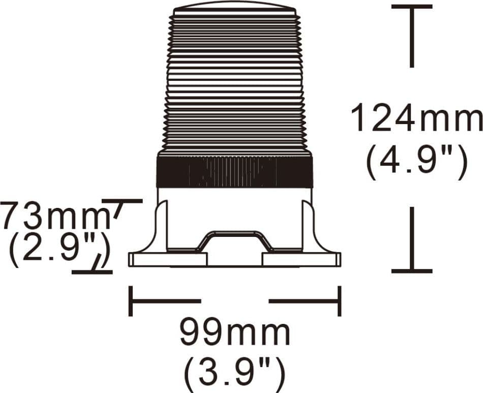 Lampeggiante LED base piana 10-110V DC - 2