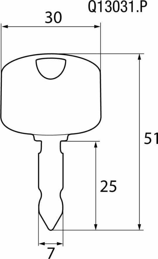 Chiave di accensione adatta per Fiat 780-880 confezione da 3 pezzi - 2