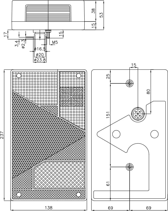 Fanale posteriore alogeno sinistro 5 funzioni 235x135mm confezione da 2 pezzi - 3