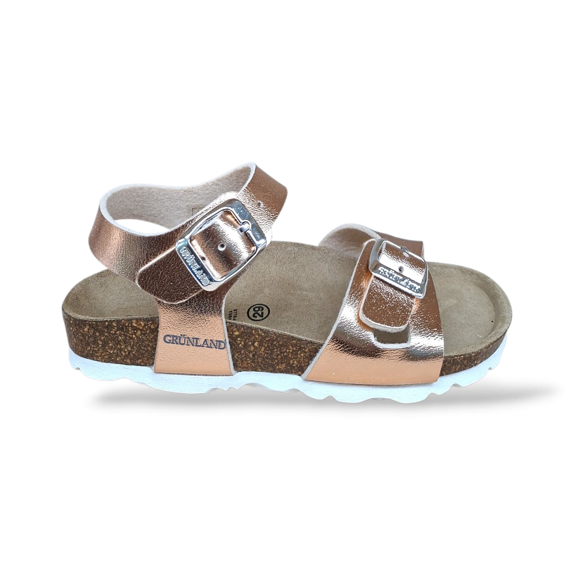 Sandalo Bio Sughero Bambine e Ragazze Grunland Junior Luce Cipria – Fibia - 6