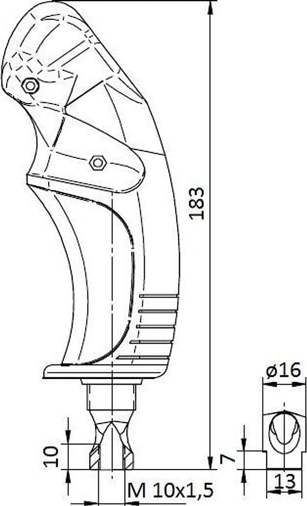 Impugnatura ergonomica a 4 pulsanti IP67 e pulsante di sicurezza - 2