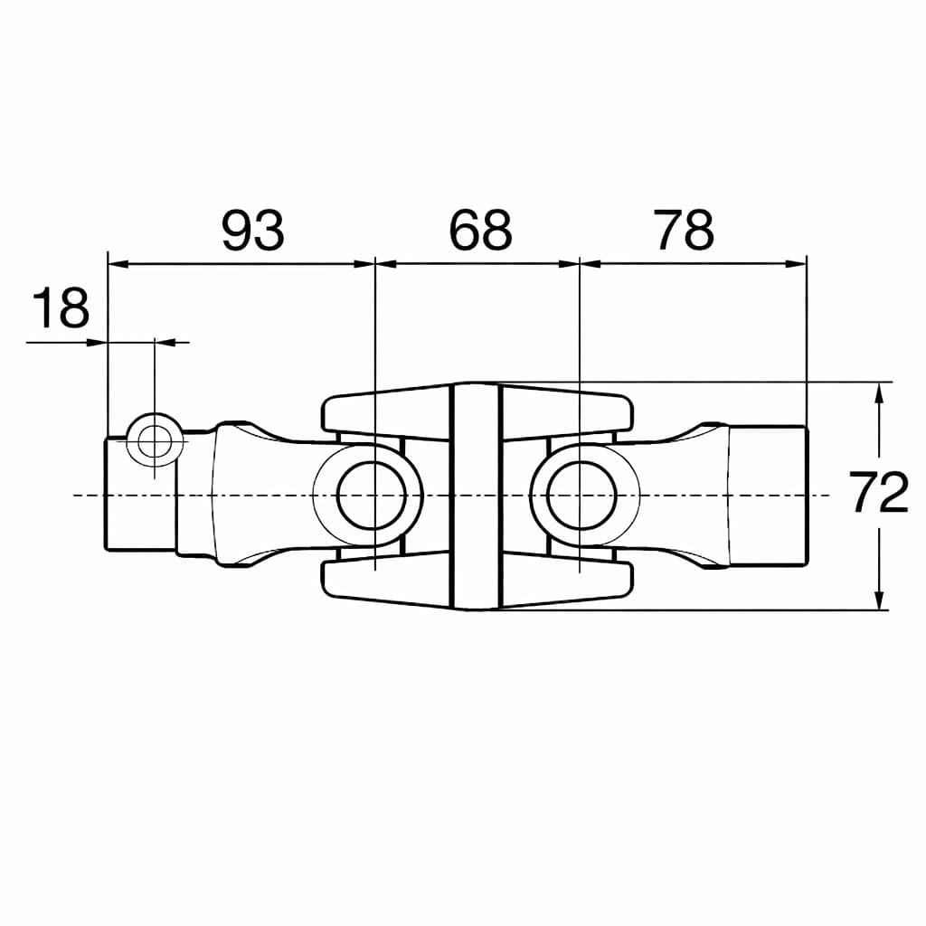 Giunto cardanico doppio adattabile ByPy cat.1 con Ø crociera 22x54mm - 2