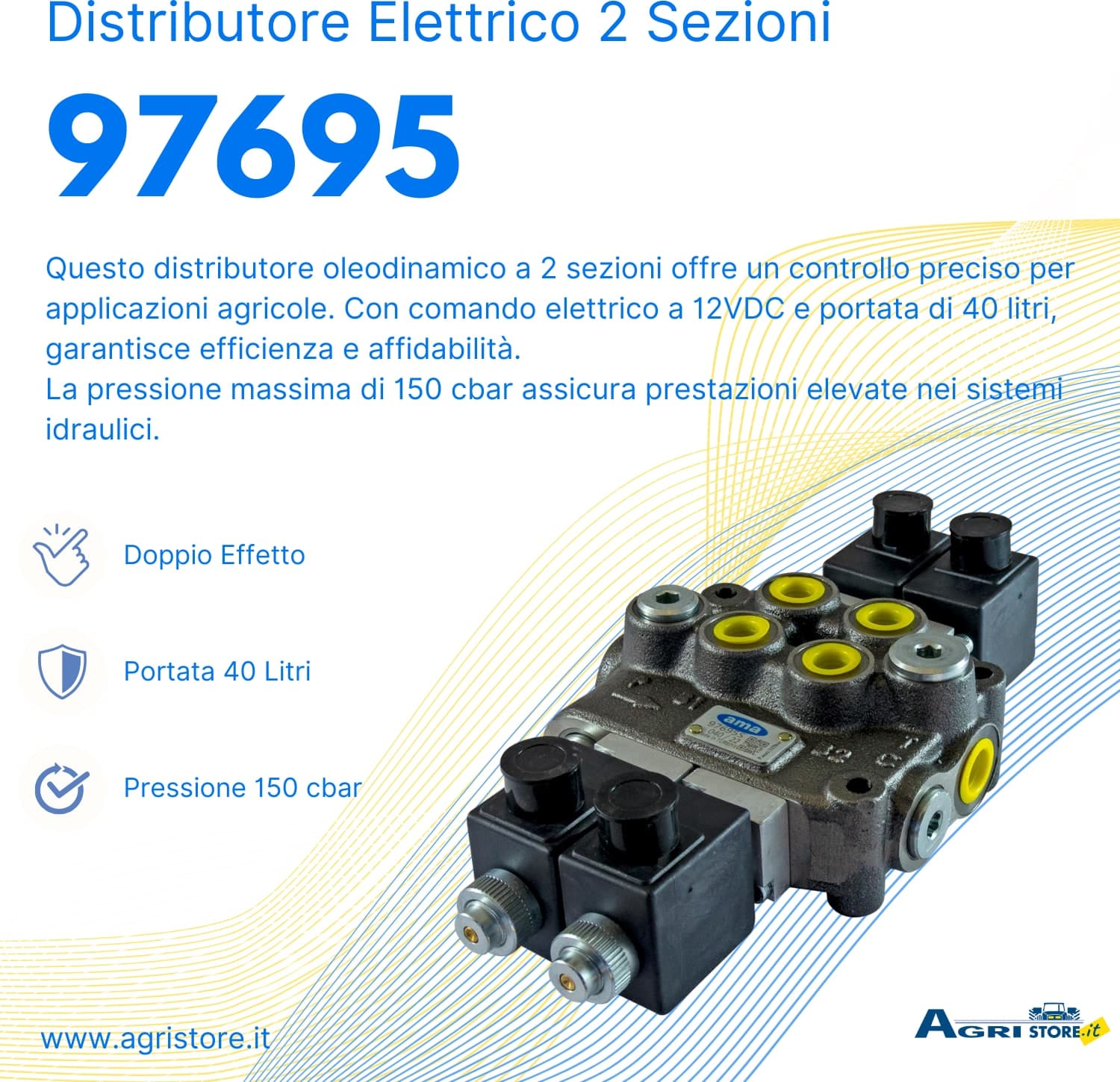 Distributore elettrico 2 sezioni 3/8 BASIC - 5