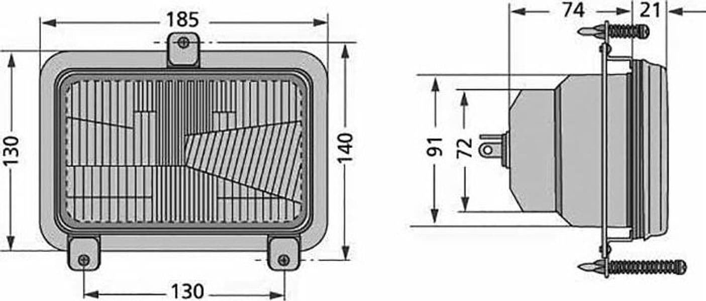 Proiettore asimmettrico 185x140mm - 2