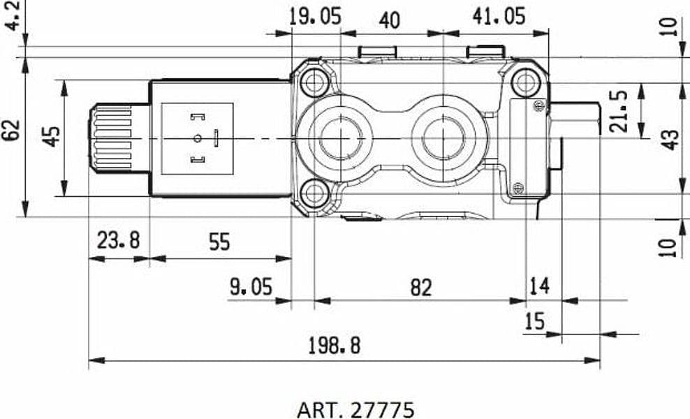 Deviatore elettrico a 6 vie da 1/2" 12VDC 120 litri - 5