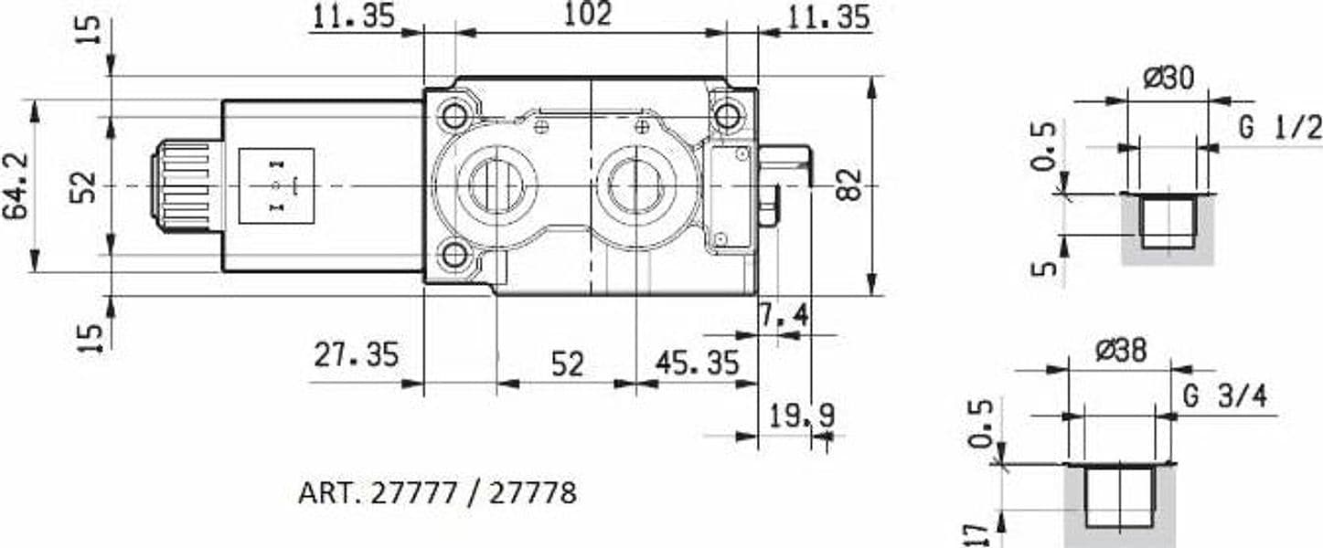 Deviatore elettrico a 6 vie da 1/2" 12VDC 120 litri - 7