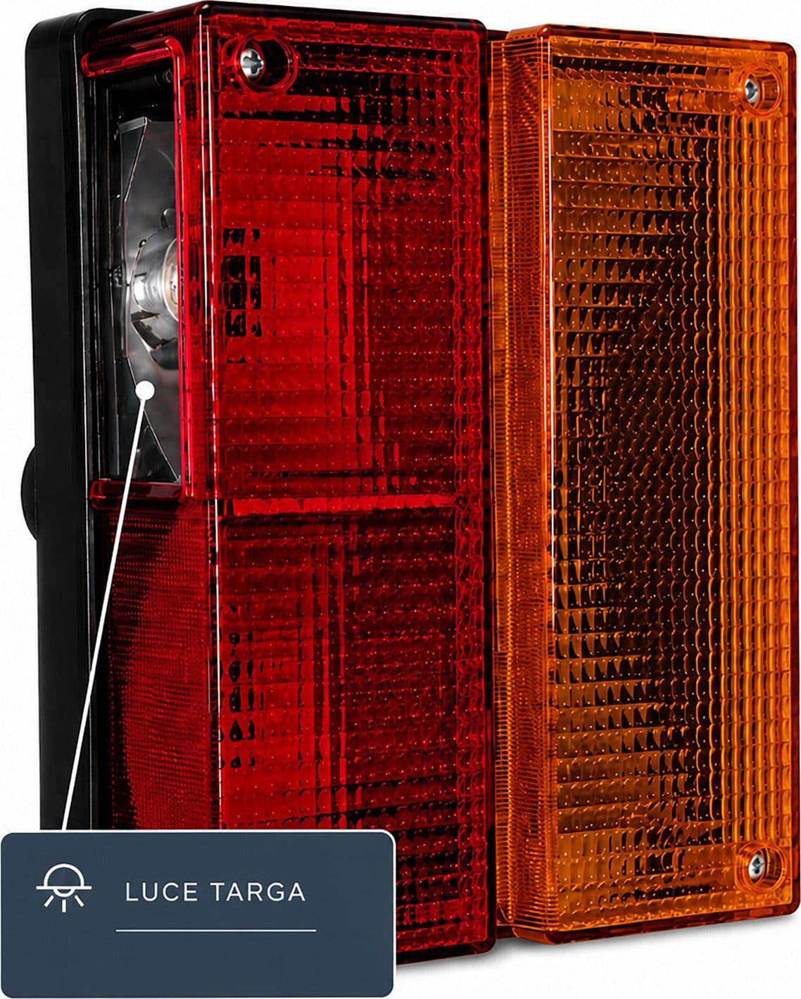 Fanale posteriore alogeno sinistro 188x140mm 4 funzioni luce - 5