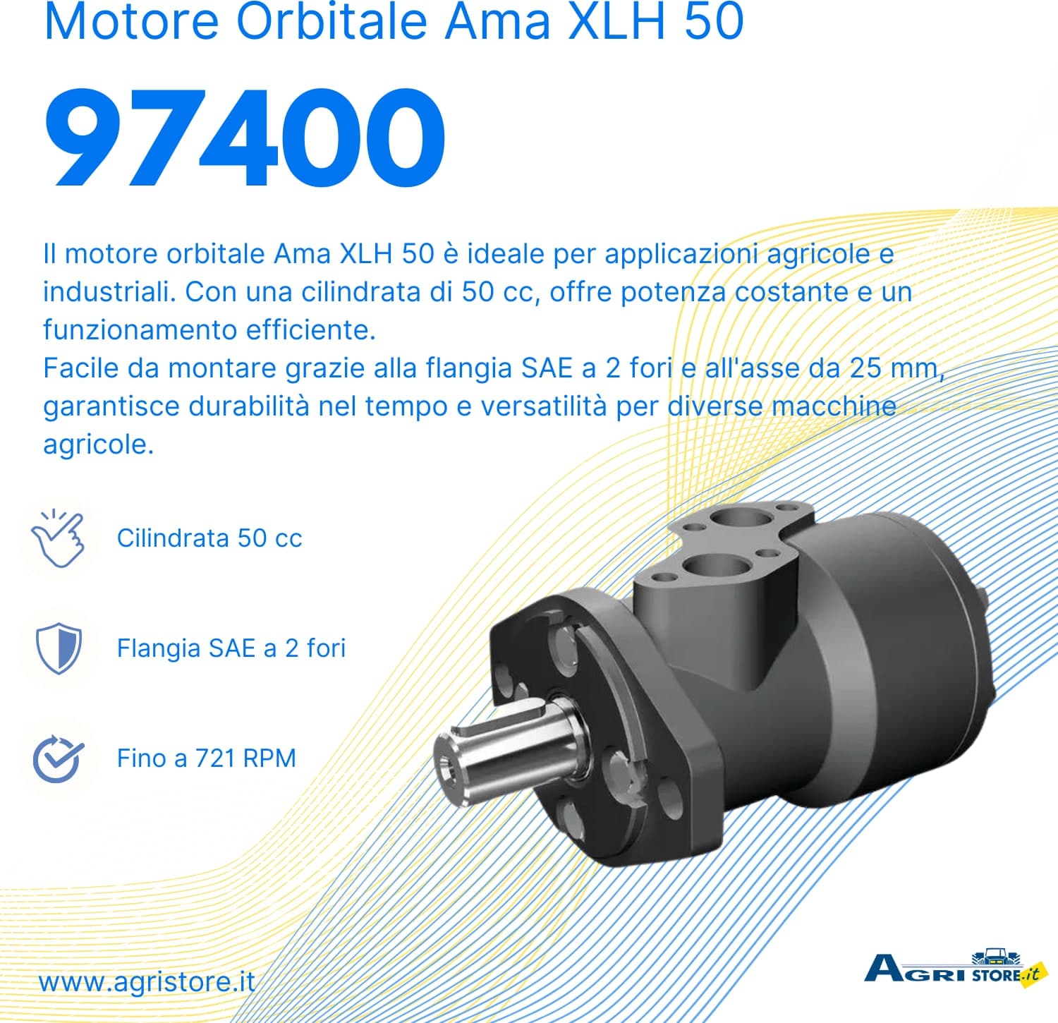 MOTORE ORBITALE DANFOSS XLH 50 - 3