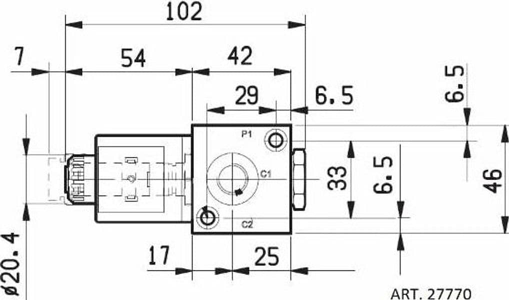 Deviatore elettrico a 3 vie da 3/4" 12VDC - 4