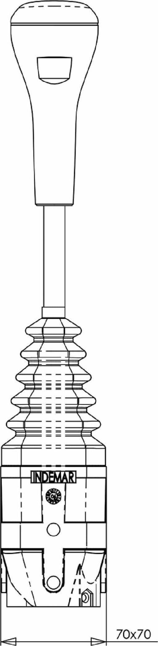 Leva telecomando a cloche per cavi ad occhio - 2