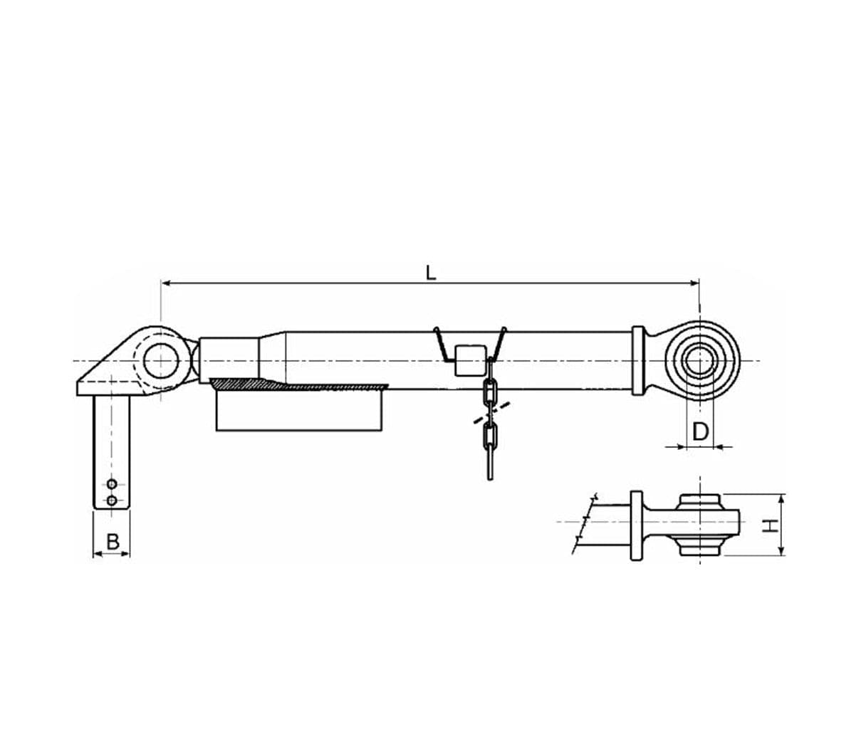 Stabilizzatore laterale lunghezza 400mm diritto adattabile a Fiat 5113070 - 3