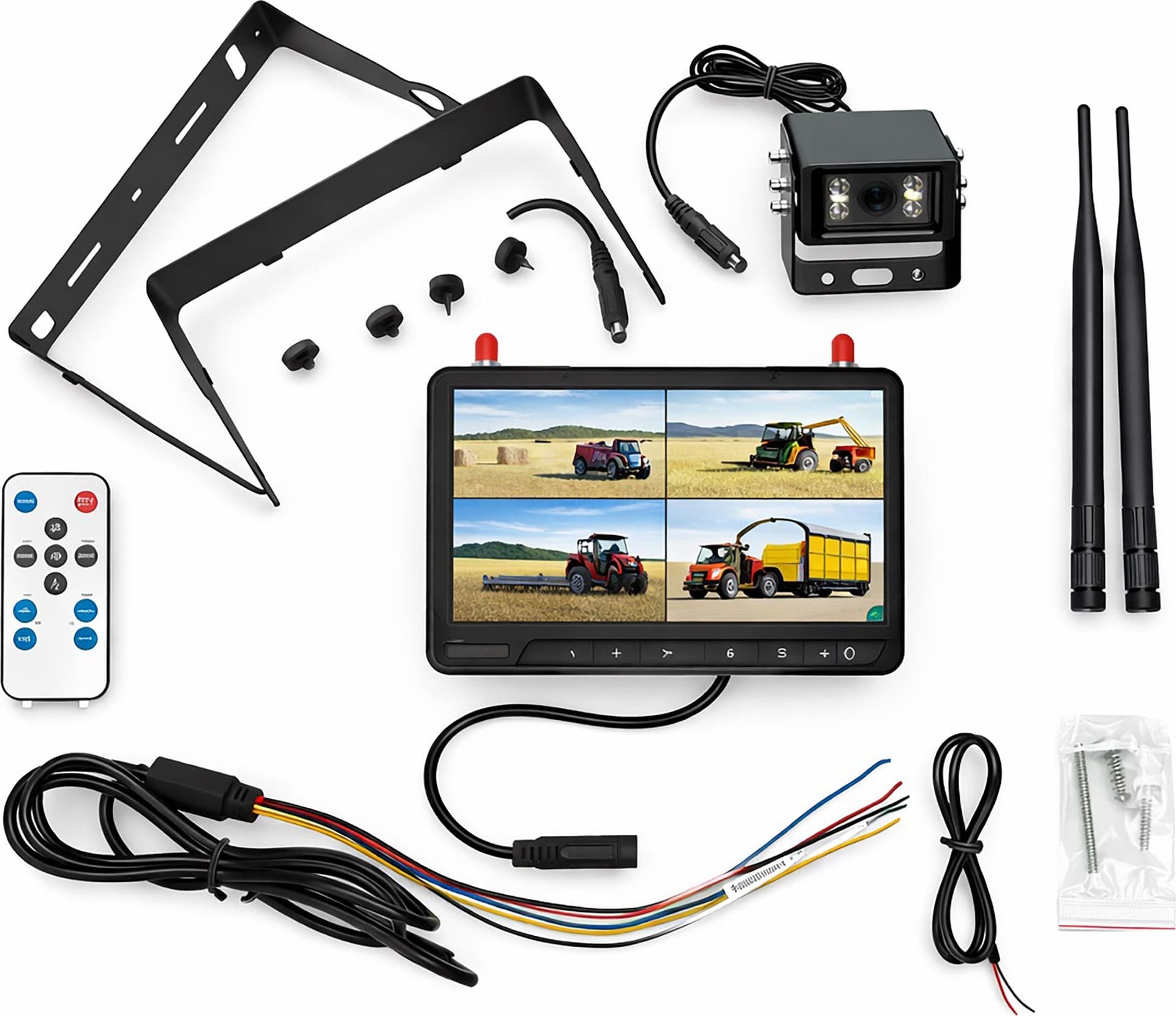 Kit wireless videoretro per trattori con monitor LCD TFT 7" e sistema di registrazione - 3