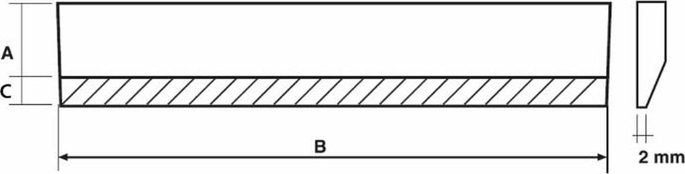 Lama fresata 140x15x2000 - 2