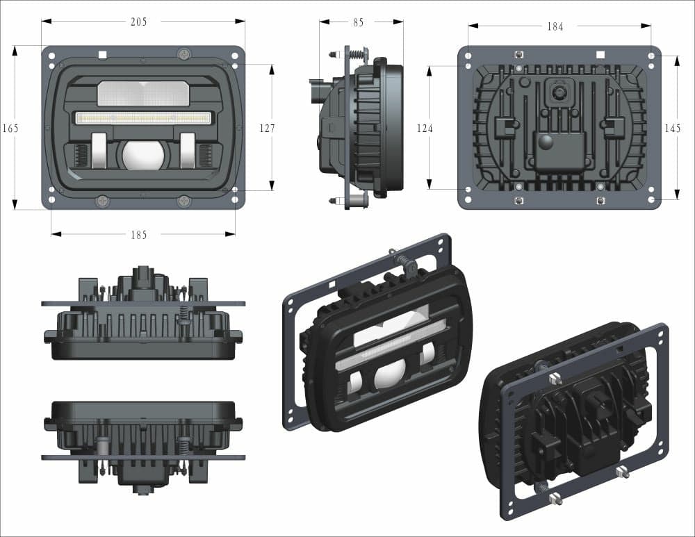 Proiettore a LED compatibile con Fiat, Case-IH, .. - 5