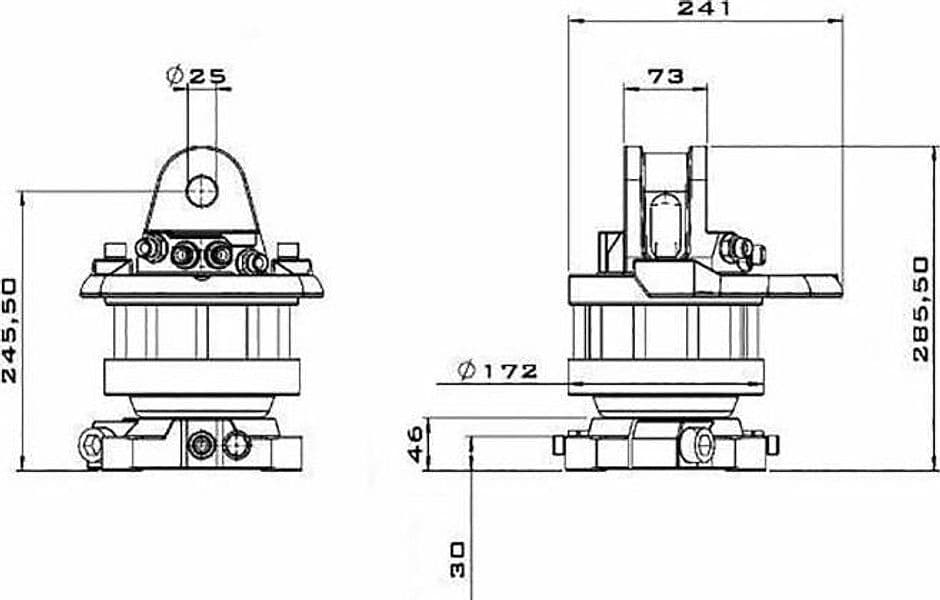Rotatore da 5 T a 360° con flangia - 2