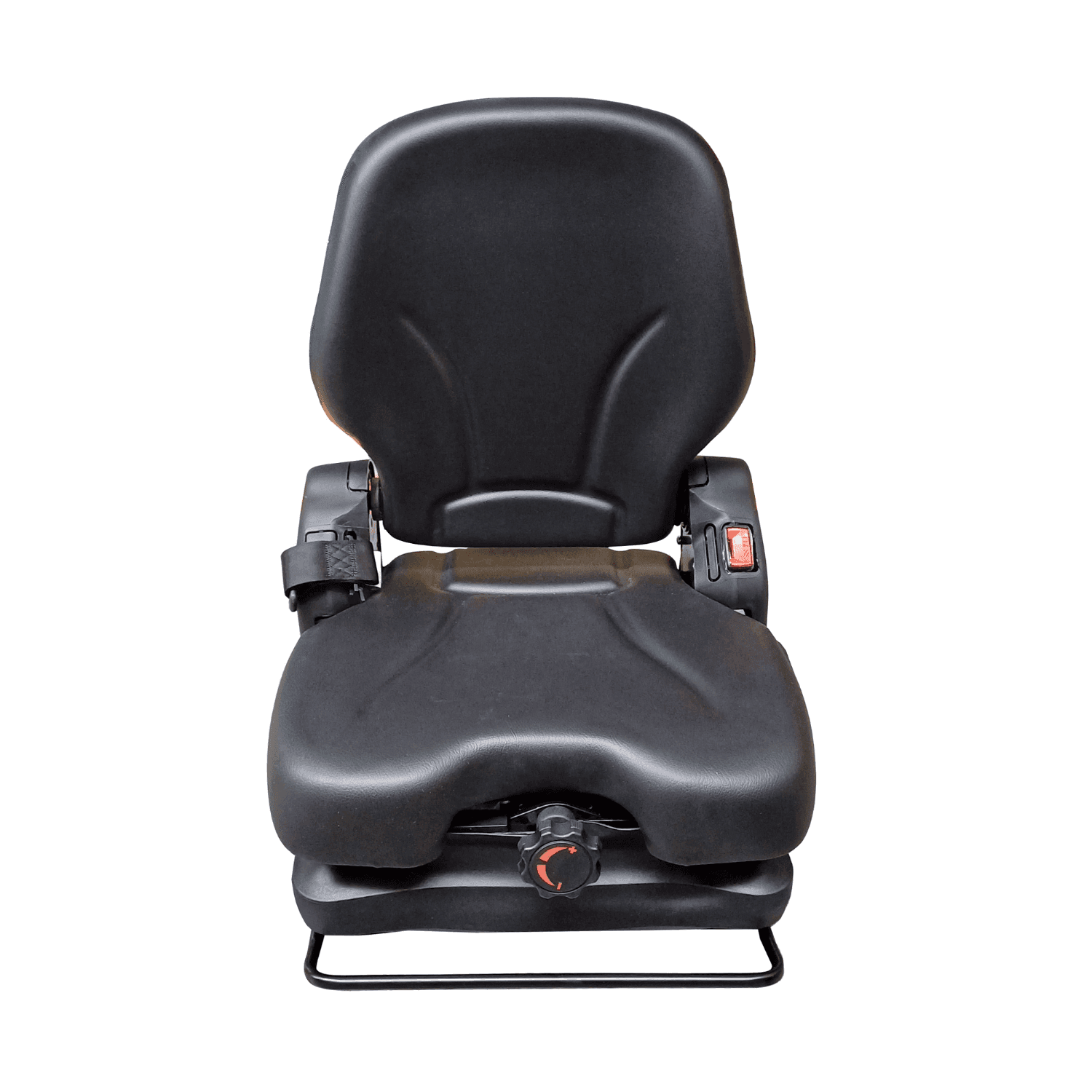 Sedile in ecopelle nera seatindustries con molleggio meccanico