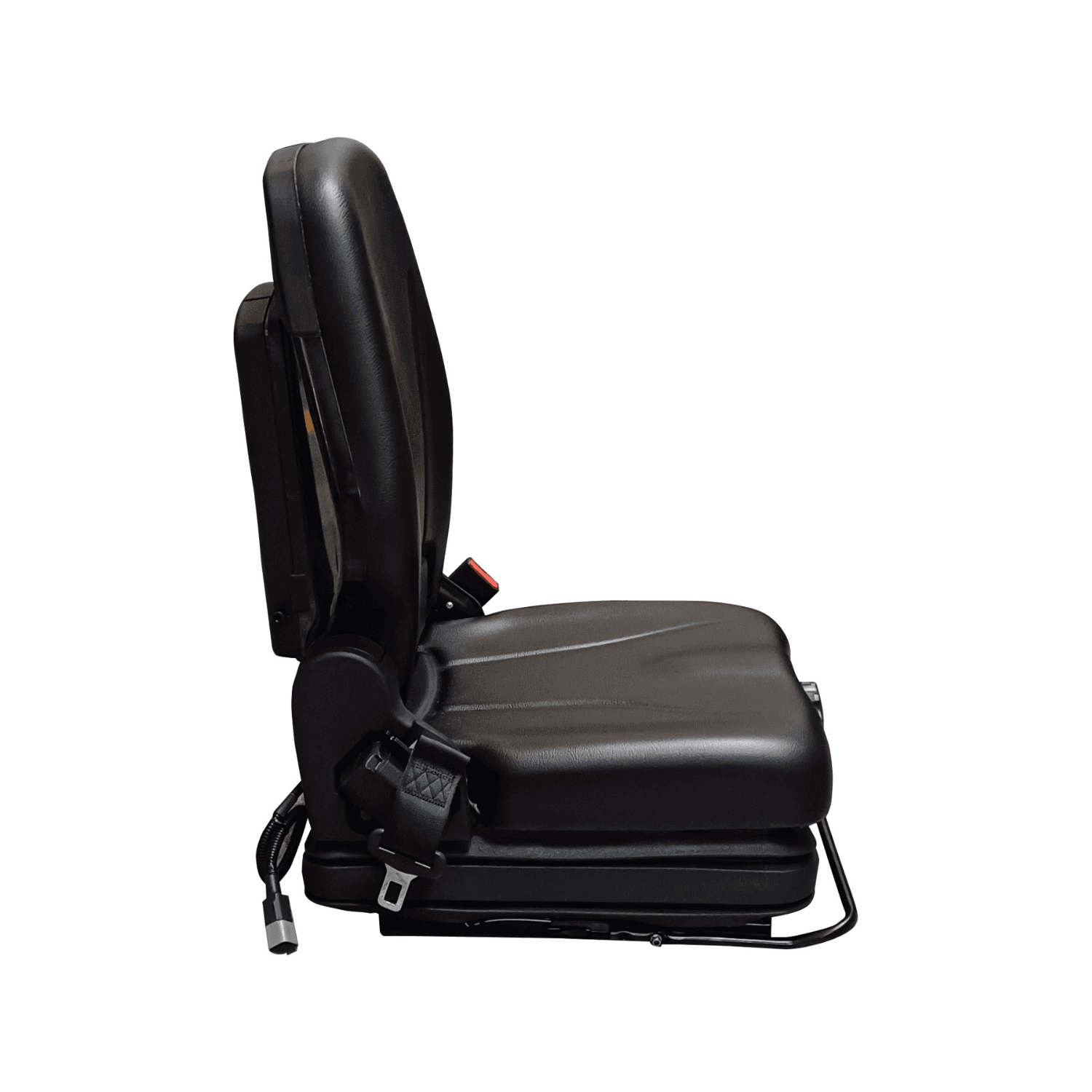 Sedile in ecopelle nero con molleggio meccanico seatindustries - 3