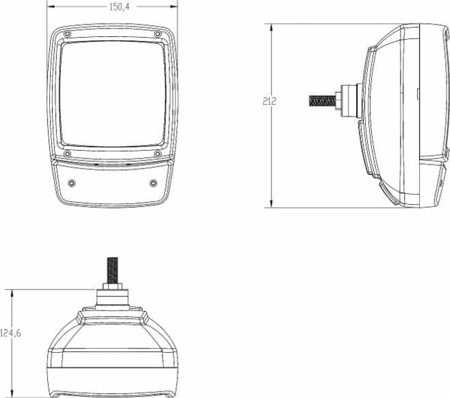 Proiettore verticale con indicatore di direzione 152x212 mm - 2