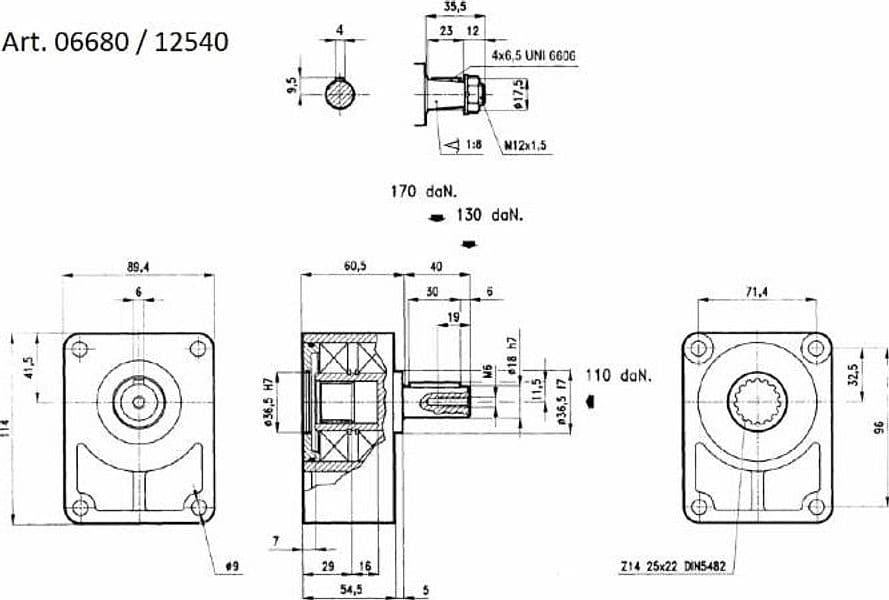 Supporto tirocinghia albero cilindrico Ø 18mm per pompa gruppo 2 - 2