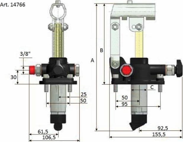 Pompa a mano semplice effetto 25cc senza serbatoio - 2
