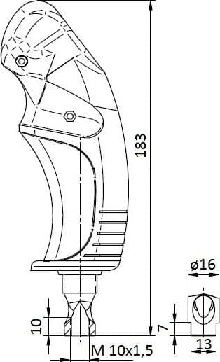 Impugnatura ergonomica a 4 pulsanti IP67 - 2