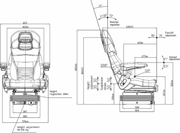 Sedile serie Teknico per trattori gommati e cingolati - 2