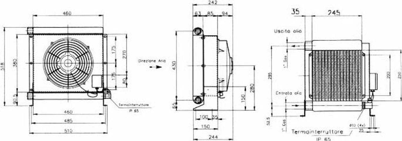 Scambiatore di calore in alluminio da 30 a 210 litri,tensione 12vdc - 2