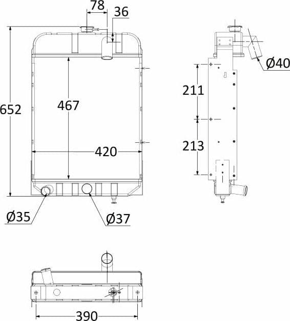 Radiatore adattabile Fiat 576975 - 2